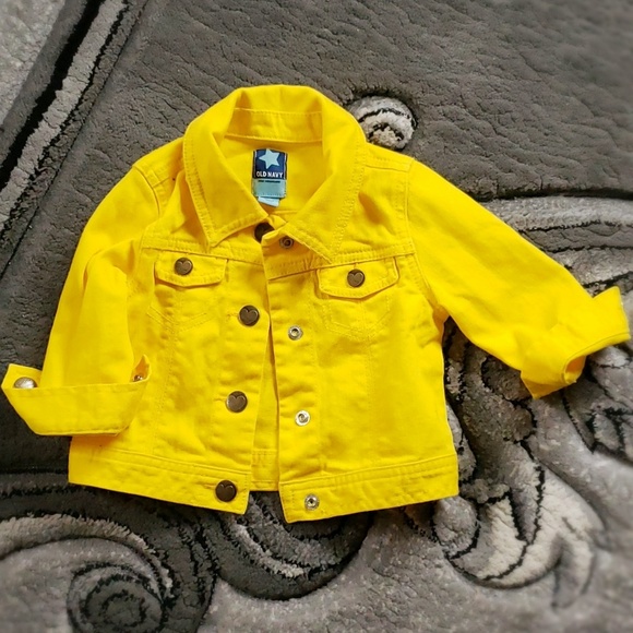 yellow denim jacket kids